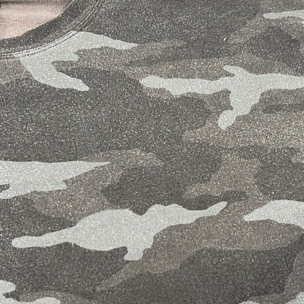 ATHLETA Studio To Street Crew Neck Sweatshirt Large Camo #509995 Black Gray. - Picture 3 of 6